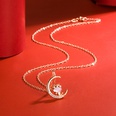 Korean version of hibiscus stone zodiac pendant diamond necklace pendant fashion accessoriespicture38